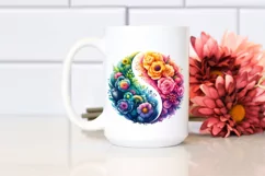 Half Flowers Seal Watercolor Vibrant | Clipart Product Image 2