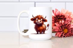 Contemptuous Highland Cow, High-Quality PNG Product Image 2