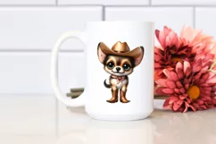 Happy Chihuahua Cowboy Boots Clipart Product Image 2