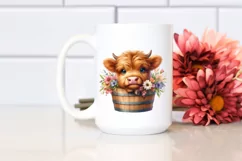 Cute Baby Highland Cow, PNG Product Image 2