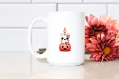 Funny Halloween Clipart with Candle PNG Product Image 2