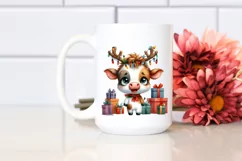 a Cute Watercolor Cow PNG Product Image 2