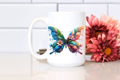 Abstract Vibrant Butterfly PNG Product Image 2