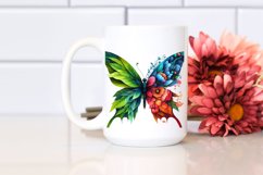 Abstract Vibrant Butterfly PNG Product Image 2