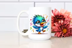 Cute Baby Kingfisher Moon Dance Clipart Product Image 2