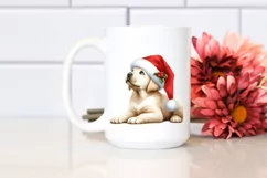 Labrador Retriever with Santa Hat PNG Product Image 2