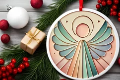 Round Christmas Ornament Sublimation|Clipart Product Image 1