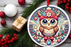 Round Christmas Ornament Sublimation|Clipart Product Image 2