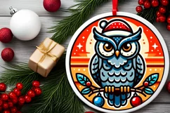 Round Christmas Ornament Sublimation|Clipart Product Image 2