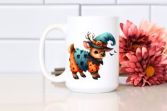 Simple Watercolor Vibrant Elk Halloween | Clipart Product Image 2