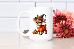 Simple Watercolor Vibrant Elk Halloween | Clipart Product Image 2