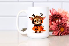 Simple Watercolor Vibrant Elk Halloween | Clipart Product Image 2