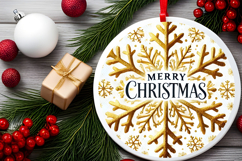 Round Christmass Ornament PNG Product Image 2