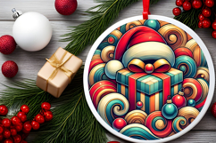 Round Christmass Ornament PNG Product Image 2