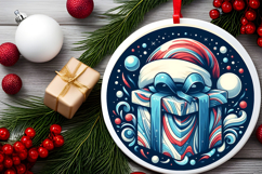 Round Christmass Ornament PNG Product Image 2