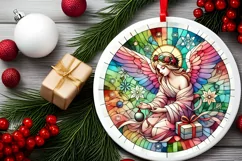 Round Christmas Ornament Sublimation|Clipart Product Image 1