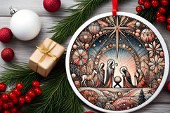 Round Christmas Ornament Sublimation|Clipart Product Image 2
