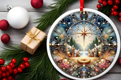 Round Christmass Ornament PNG Product Image 2