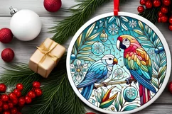 Round Christmas Ornament Sublimation|Clipart Product Image 1
