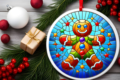 Round Christmass Ornament PNG Product Image 2