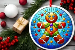 Round Christmas Ornament Sublimation|Clipart Product Image 2