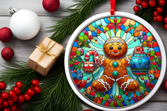 Round Christmass Ornament PNG Product Image 2