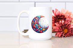 Vibrant Moon Watercolor Clipart Product Image 2