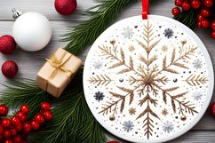 Round Christmas Ornament Sublimation|Clipart Product Image 2
