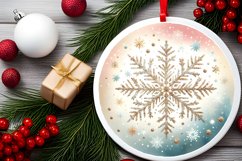 Round Christmas Ornament Sublimation|Clipart Product Image 2