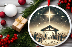 Round Christmass Ornament PNG Product Image 2