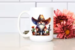 Vibrant Christmas Cowboy Gnome, PNG Product Image 2
