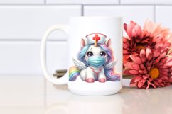 Baby Unicorn Nurse Mask Clipart Product Image 2