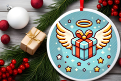 Round Christmass Ornament PNG Product Image 1