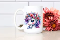 Floral Unicorn Inspired by , PNG Product Image 2