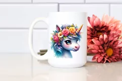 Floral Unicorn Inspired by , PNG Product Image 2