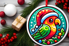 Round Christmass Ornament PNG Product Image 2