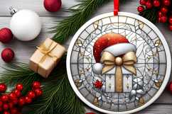 Round Christmass Ornament PNG Product Image 2