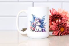 Pastel Unicorn Baby Delphinium | Sublimation | Clipart Product Image 2