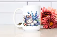 Cute Baby Unicorn Delphinium Clipart Product Image 2