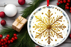 Round Christmass Ornament PNG Product Image 2