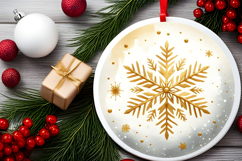 Round Christmass Ornament PNG Product Image 2