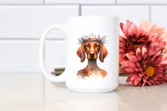 Standing Vizsla Watercolor Clipart Product Image 2