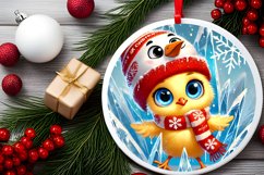 Round Christmas Ornament Sublimation|Clipart Product Image 1