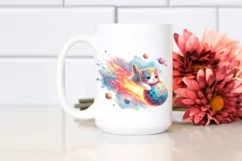 Colorful Pastel Watercolor Baby Cat Meteor Product Image 2