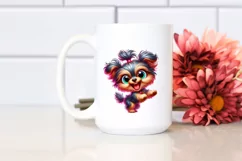 Crazy Funny Yorkipoo | Colorful Cartoon Product Image 2