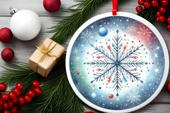 Round Christmas Ornament Sublimation|Clipart Product Image 2