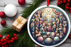 Round Christmass Ornament PNG Product Image 2