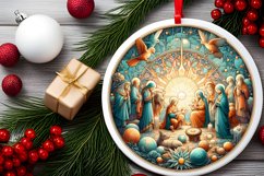 Round Christmas Ornament Sublimation|Clipart Product Image 2