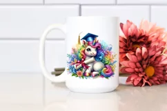colorful Baby Unicorn with Diploma Product Image 2