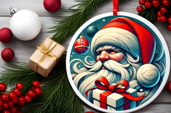 Round Christmass Ornament PNG Product Image 2